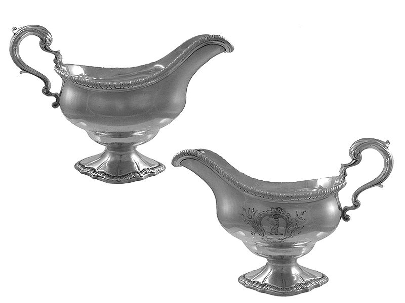 Pair of George III Silver Sauceboats 1765